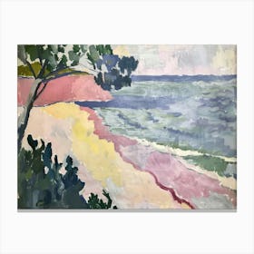 Golden Sands Painting Inspired By Paul Cezanne Canvas Print