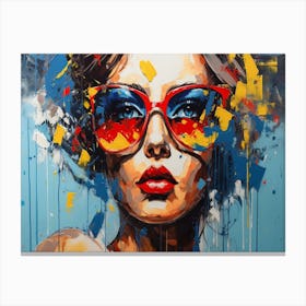 Girl With Sunglasses 1 Canvas Print