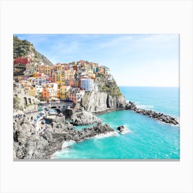 Colourful Manarola Italian Riviera Canvas Print