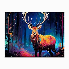 Deer In The Forest 1 Canvas Print