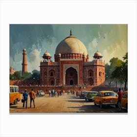 Taj Mahal Art Canvas Print