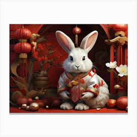 Chinese New Year Rabbit Canvas Print