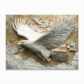 3d Relief Of An Eagle In Flight 1 Canvas Print