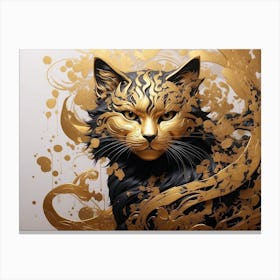 Gold Cat Canvas Print