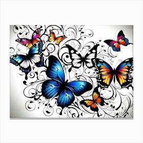 Butterfly Painting 66 Canvas Print