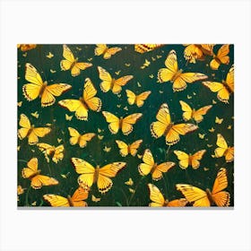 Yellow Butterflies 4 Canvas Print