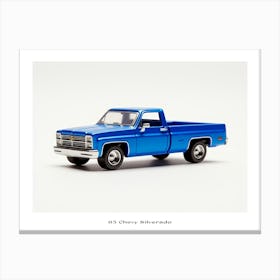 Toy Car 83 Chevy Silverado Blue Poster Canvas Print