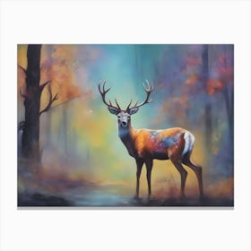 Deer In The Forest 7 Canvas Print