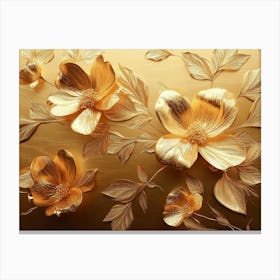 Gold Flowers 40 Canvas Print