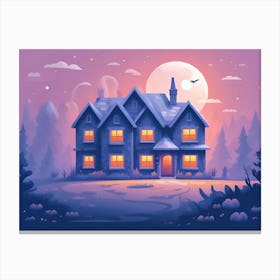 House In The Woods Canvas Print