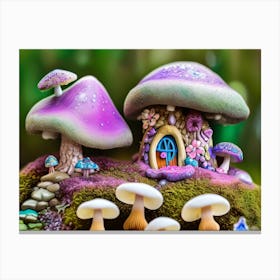 Magenta Fairy Garden  Canvas Print