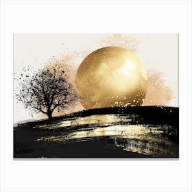 Golden Sphere Canvas Print