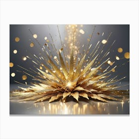 Christmass style sparkling silver gold background 11 Canvas Print