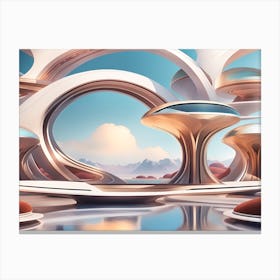 Futuristic City 50 Canvas Print