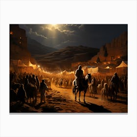 Jesus In The Desert Canvas Print