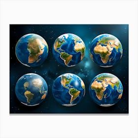 Earth Globes Canvas Print