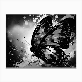 Black And White Butterfly 11 Canvas Print