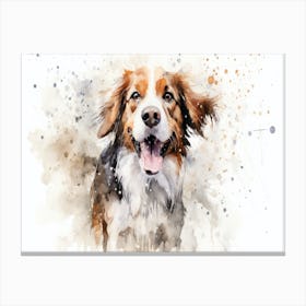 Watercolor Dog Painting Canvas Print