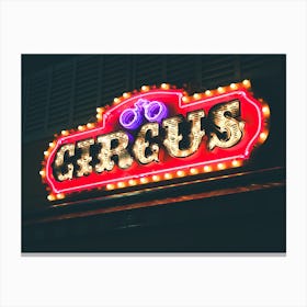 Circus Lights Sign Canvas Print