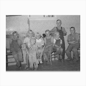 Family Of William Rall, Fsa (Farm Security Administration) Client, In Sheridan County, Kansas By Russell Lee Canvas Print