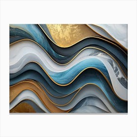 Abstract Wave Painting 2 Canvas Print