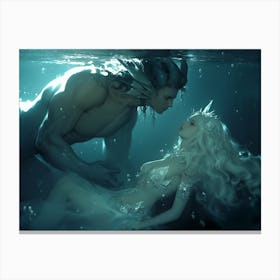 Deep Water Mermaids Canvas Print