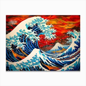 Great Wave Utagawa Fusion Canvas Print