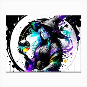 Witch With A Ball Canvas Print