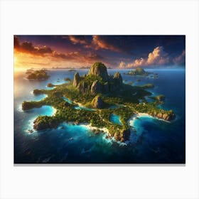 Island In The Sky 5 Canvas Print