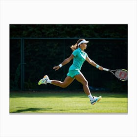 Tennis Player In Action 1 Canvas Print