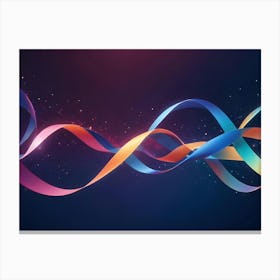 Abstract Image Of Colorful, Flowing, Ribbon Like Shapes, Intertwined And Creating A Dynamic And Energetic Design Canvas Print