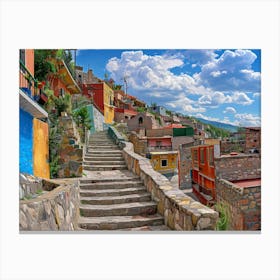 Colorful Mexican Town 1 Canvas Print