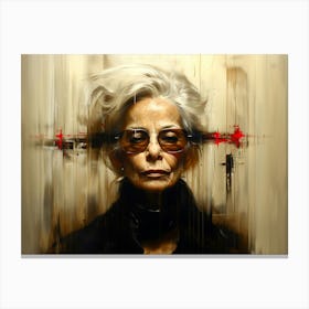 Woman With Glasses Canvas Print