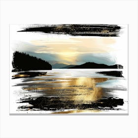 Sunset On The Lake 5 Canvas Print