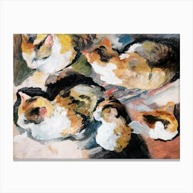 Cat Family Canvas Print