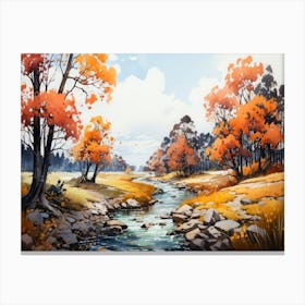 Autumn Landscape Painting Canvas Print