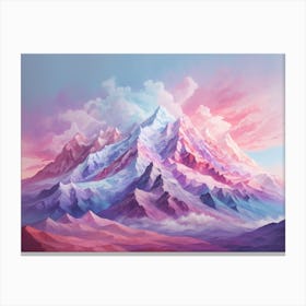 Abstract Mountain Painting Print  Canvas Print