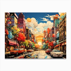 Cityscape Painting Canvas Print