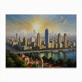 Chinese City Canvas Print