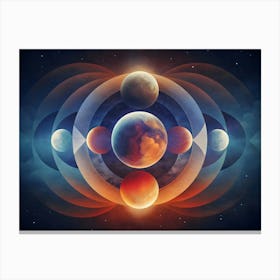 Planets In Space Canvas Print