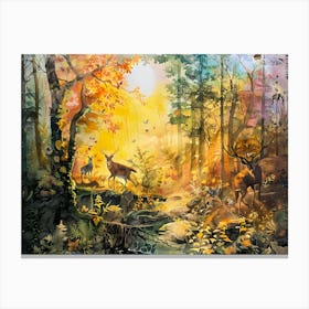 Forest At Dawn 2 Canvas Print