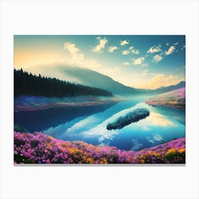 Lake In The Mountains 2 Canvas Print