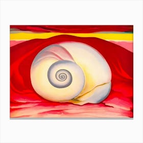 Georgia OKeeffe - Red Hill and White Shell 1 Canvas Print
