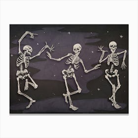 Dancing Skeletons Canvas Print