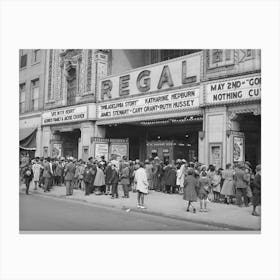 The Movies Are Popular In The Section Of Chicago, Illinois By Russell Lee Canvas Print