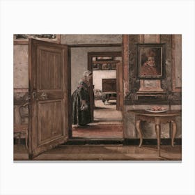 Woman In A Room Portrait Painting Canvas Print
