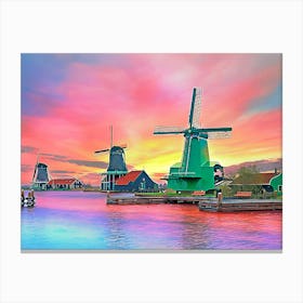 Amsterdam Iconic Windmill Canvas Print