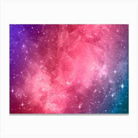 Shining Clouds Galaxy Space Background Canvas Print