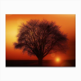 Sunset Tree Canvas Print