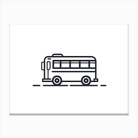 Bus Line Icon Canvas Print